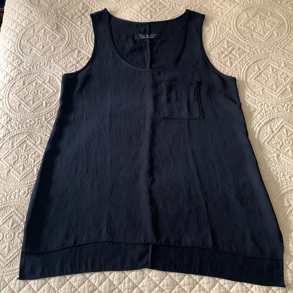Rag and Bone Black Scoop Neck Tank